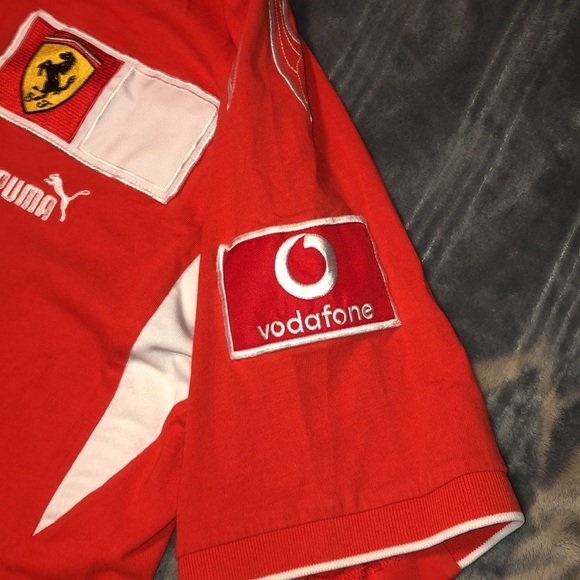 Large Red Puma Ferrari Scuderia Shortsleeve with Brand Patches - Picture 4 of 5
